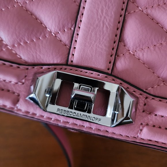 Rebecca Minkoff Quilted Love Crossbody Full Size in Pink - Picture 3 of 4
